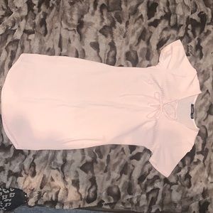 Light pink body con dress